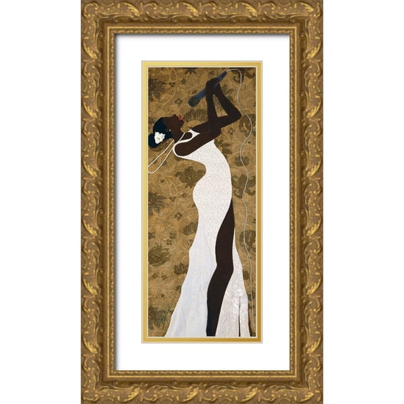 Stephens, Phyllis 8x14 Gold Ornate Wood Framed with Double Matting Museum Art Print Titled - Center Stage