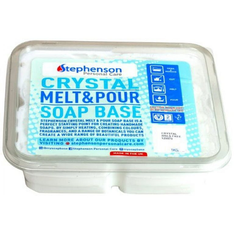 Stephenson Vegan and Kosher SLS-Free Glycerin Melt and Pour Soap Base,  2-Pound, White 