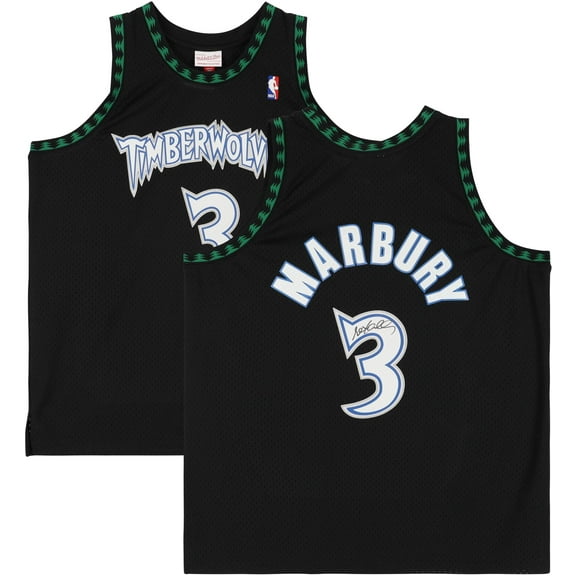 Stephon Marbury Minnesota Timberwolves Autographed Black Mitchell & Ness 1997-1998 Swingman Jersey - Fanatics Authentic Certified