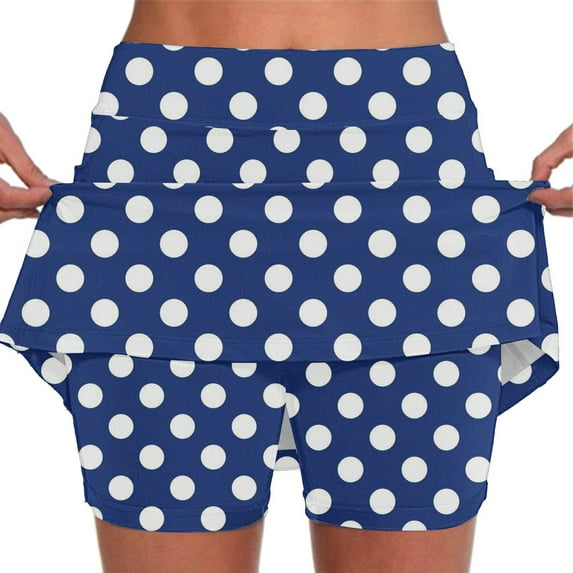 Stephy Elastic Yoga Culottes for Women Solid Color Athletic Shorts Lightweight High Waist Skinny Floral Print Joggers 2024, Blue, XXL