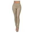 thumbnail image 1 of Stephy Fashion Women's Color High Waisted Straight Barrel Small Feet Jeans, Brown, L, 1 of 2