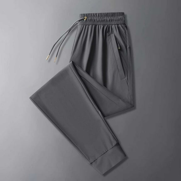 Stephy Stretch Women Unisex Quick Drying Pants Breathable Loose Pants Womens Stretch Pants with Zipper Pockets, Gray, 5XL