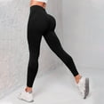 thumbnail image 1 of Stephy Thick High Waist Yoga Pants with Pockets Workout Running Yoga Leggings for Women, Black, M, 1 of 9