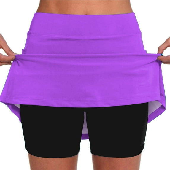 Stephy Women's Fashionable Casual Lapel Short Sleeved Solid Color Cotton Linen T Shirt Top, Purple, L