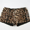 thumbnail image 1 of Stephy Women's Leopard Print Sequins High Waist Tight Hot Girl Shorts, Brown, M, 1 of 9