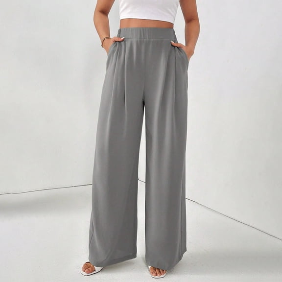 Stephy Women's New Thin Elastic Loose Large Size Korean Version of Everything Long Trousers Casual Trousers Haren, Black, L