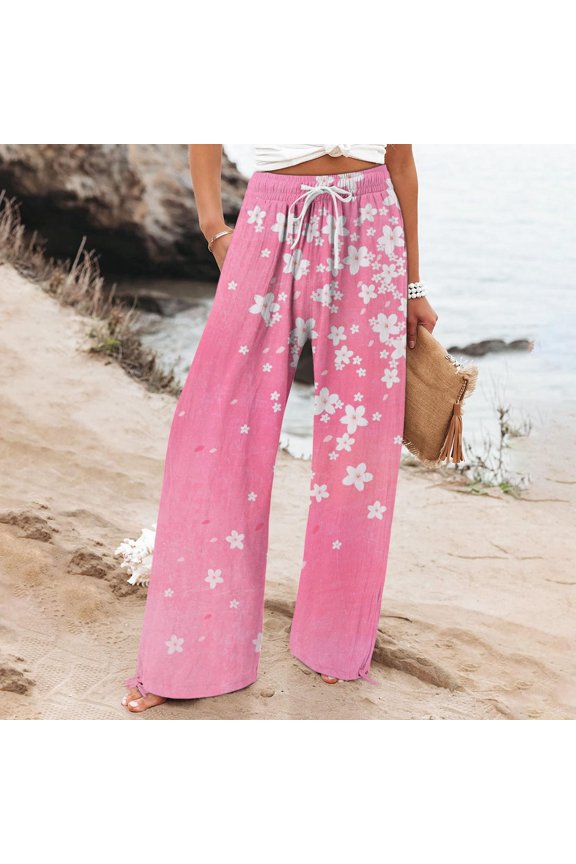 Women's New Thin Elastic Loose Large Size Korean Version of Everything Long Trousers Casual Trousers Haren, Black, L