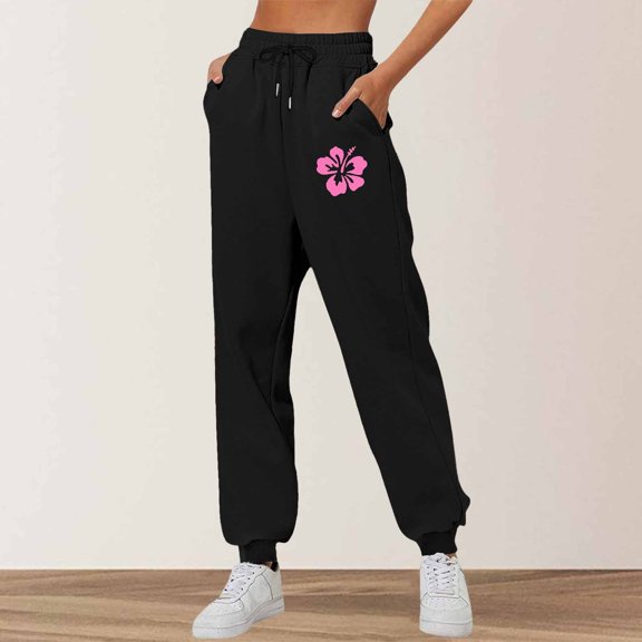 Stephy Women's New Thin Elastic Loose Large Size Korean Version of Everything Long Trousers Casual Trousers Haren, Black, L