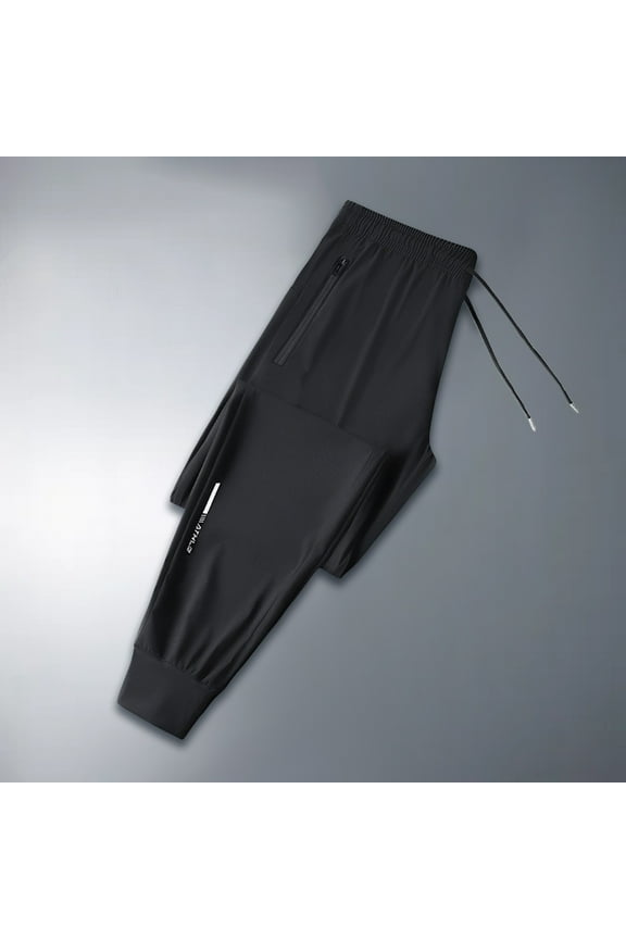 Women's New Thin Elastic Loose Large Size Korean Version of Everything Long Trousers Casual Trousers Haren, Black, L