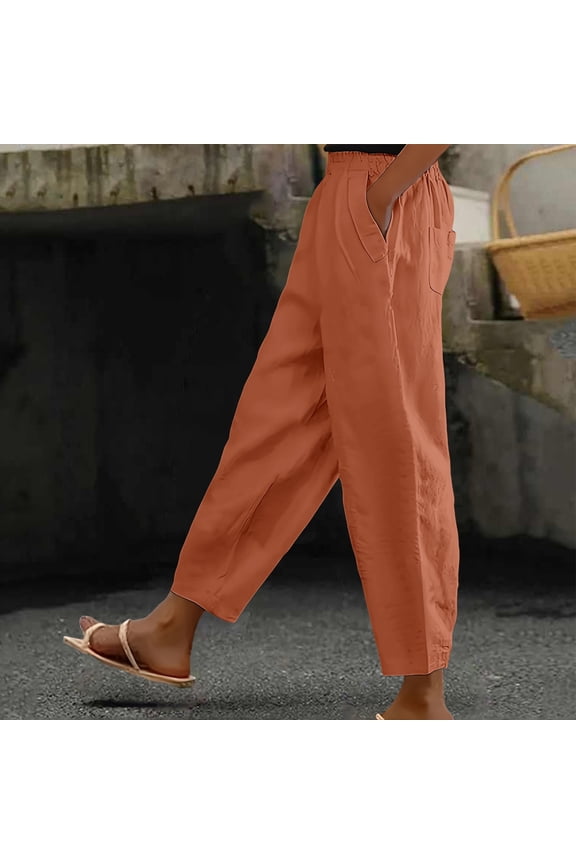 Women's New Thin Elastic Loose Large Size Korean Version of Everything Long Trousers Casual Trousers Haren, Black, L