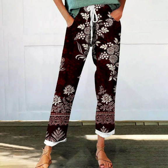 Stephy Women's New Thin Elastic Loose Large Size Korean Version of Everything Long Trousers Casual Trousers Haren, Black, L