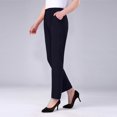 thumbnail image 1 of Stephy Women's New Thin Elastic Loose Large Size Korean Version of Everything Long Trousers Casual Trousers Haren, Black, L, 1 of 5