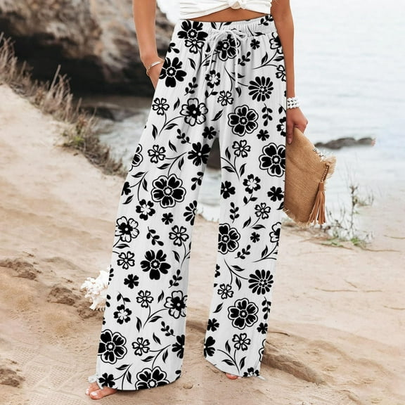 Stephy Women's New Thin Elastic Loose Large Size Korean Version of Everything Long Trousers Casual Trousers Haren, Black, L