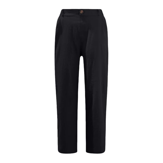 Stephy Women's New Thin Elastic Loose Large Size Korean Version of Everything Long Trousers Casual Trousers Haren, Black, L