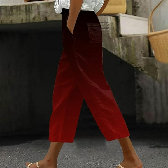 Stephy Women's New Thin Elastic Loose Large Size Korean Version of Everything Long Trousers Casual Trousers Haren, Black, L