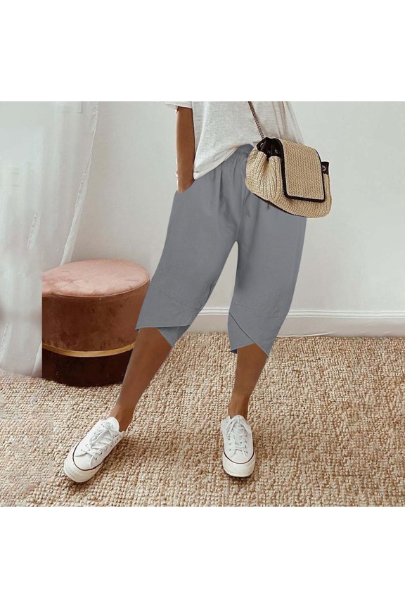 Women's New Thin Elastic Loose Large Size Korean Version of Everything Long Trousers Casual Trousers Haren, Black, L