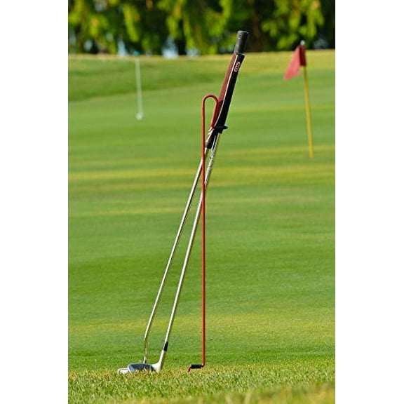 Stepkick Caddy by Bronwyck - The World's Premier Golf Club Stand. Watch Video. (Red)