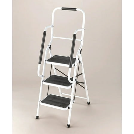 Stepladders with Handrails or Ladder Tool Caddy - 3-Step Ladder