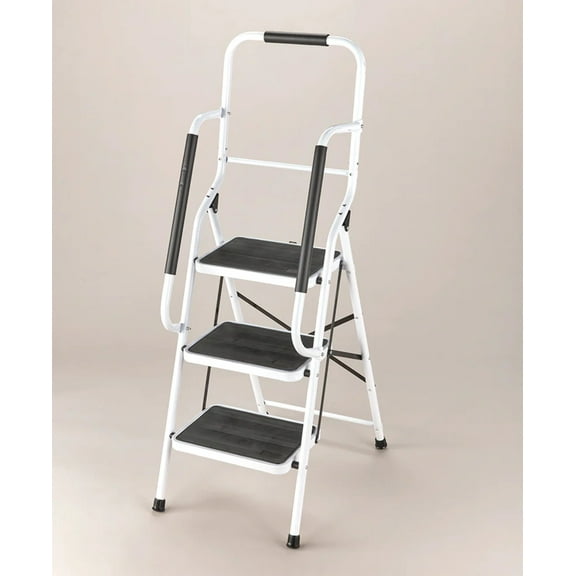 Stepladders with Handrails or Ladder Tool Caddy - 3-Step Ladder