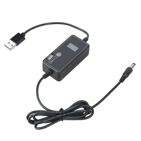 Stepless Speed Regulator With LED Temperature Screen USB to 5.5x2.1mm Adapter For Computer Cooling Fan Blower Pump