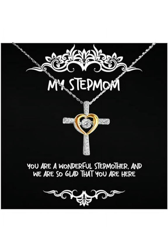 Stepmom Gifts For Mother, You are a wonderful stepmother, Appreciation Stepmom Cross Dancing Necklace, Jewelry From Son Daughter, Gifts for son, Presents for son, Gift ideas for son, Best gifts for