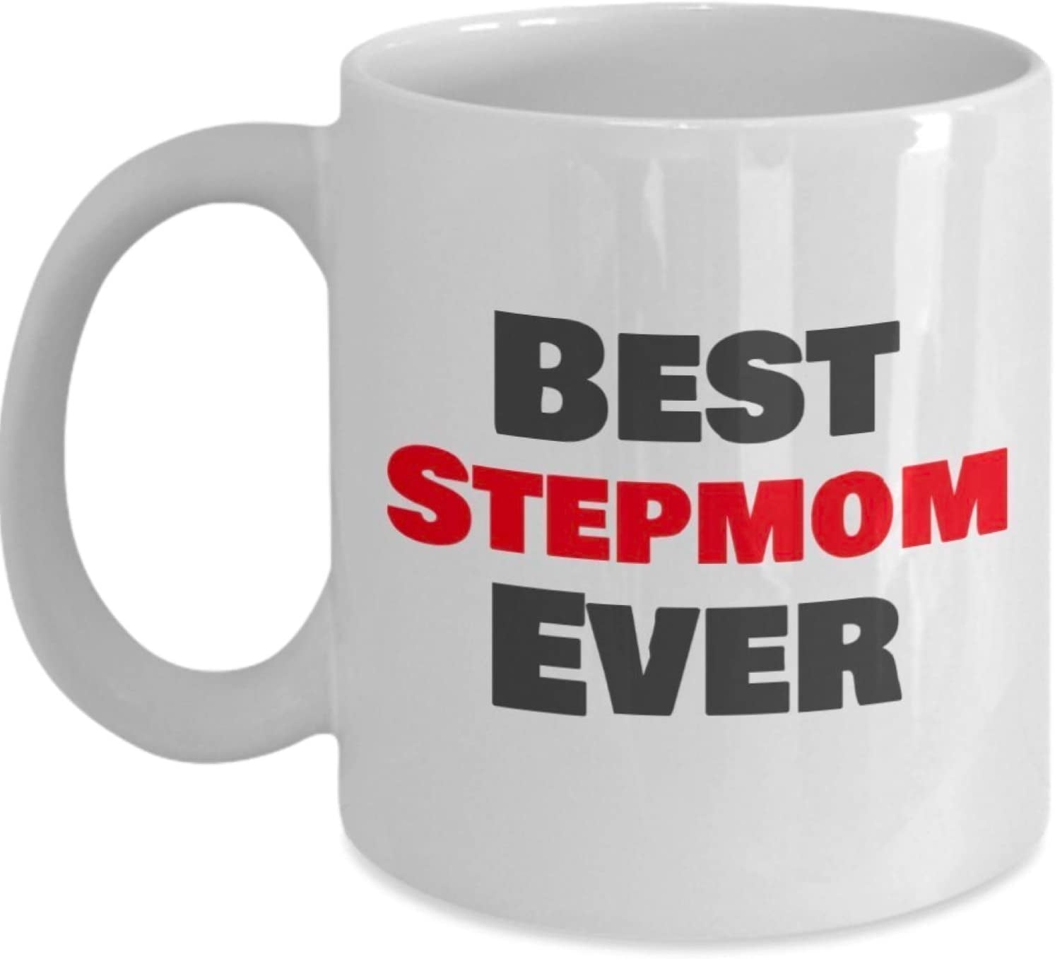 Viberty "Bonus Mom" Coffee Mug 11oz - Ceramic Stepmom Gift For Mother's Day, Birthday, Christmas From Son Or Daughter