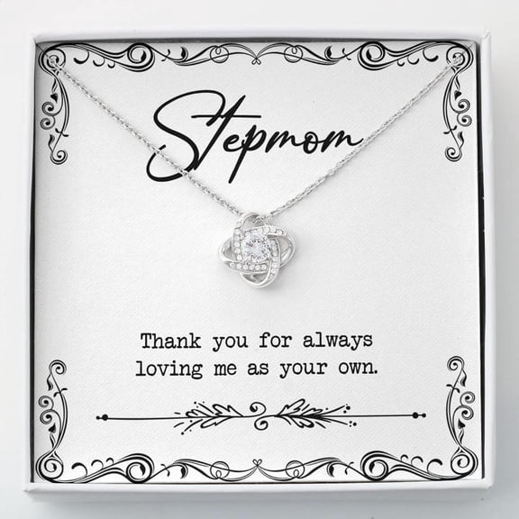 to My Stepmom Thank You Mom Necklace - Step Mom Gift Mother Day Necklace BT898B - Necklace Jewelry with Gift Box for Birthday Anniversary. Necklace Jewelry With Meaningful Messages Card & Box