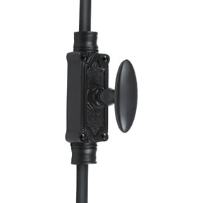 Stepney Door Iron Cremone Bolt | Durable Construction, Black Powder Coated Hardware for Doors Upto 9 feet | Includes Easy Mounting Hardware & Modern Design