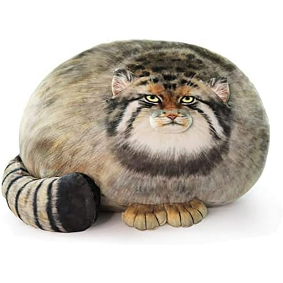 Steppe Cat Plush 35cm/14inch Pallas Cat Stuffed Animal, Cute Plushies for Girls, Soft Plush Pillow, Throw Pillow Doll Decoration Doll Birthday Gift for Kids Boys Party