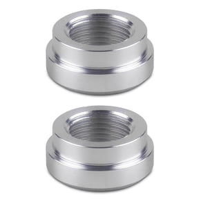Stepped Female Weld On Flange Fitting Bung 3/8 NPT Aluminum Alloy Connector, 2Pcs