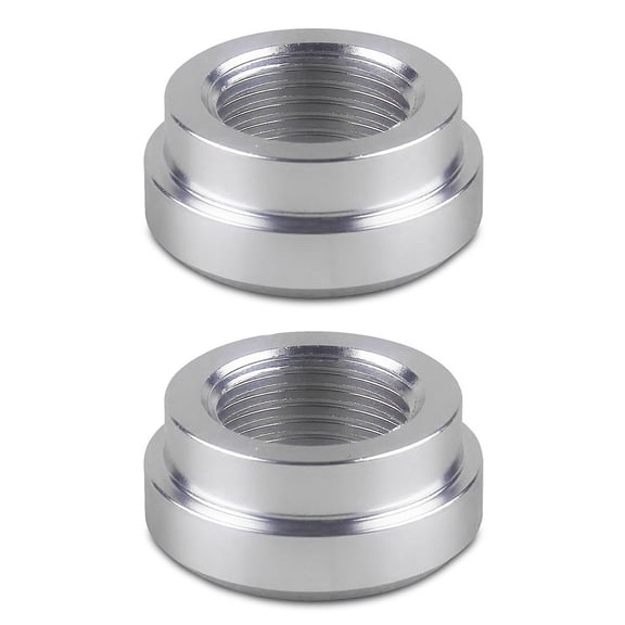 Stepped Female Weld On Flange Fitting Bung 3/8 NPT Aluminum Alloy Connector, 2Pcs
