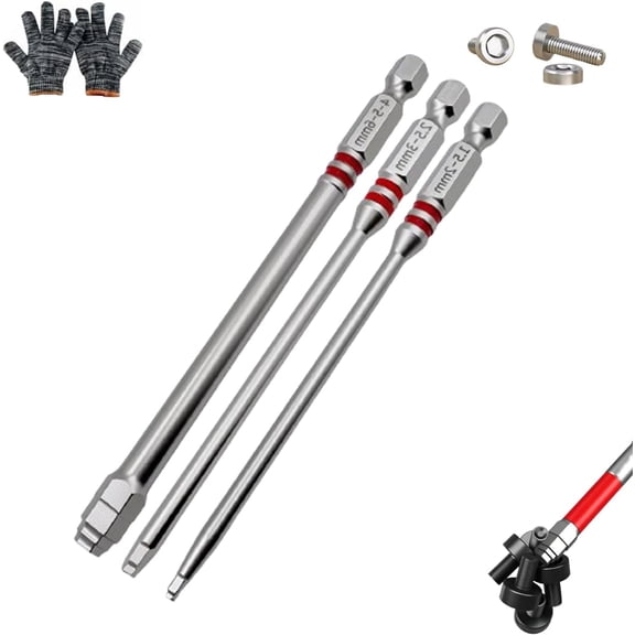 Stepped Hex Bit Set, 6-Piece Screwdriver Bit Set, Magnetic Hex Shank Pagoda Key Bits, 1/4" Magnetic Shank Multi-size Tapered Bits (1.5mm-6mm), For Electric Drills & Wrenches