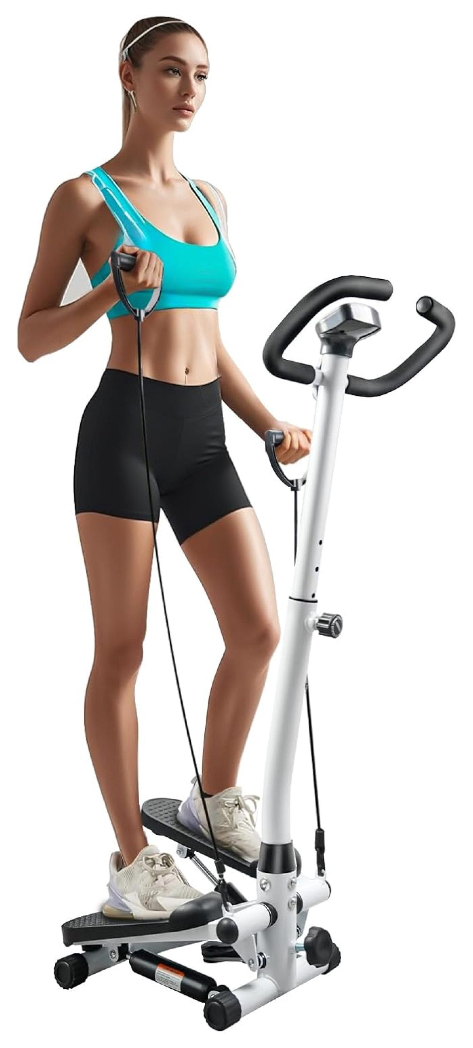 Full Stepper Stepper Machine with Resistance Bands, 300LBS MAX Weight Capacity ...