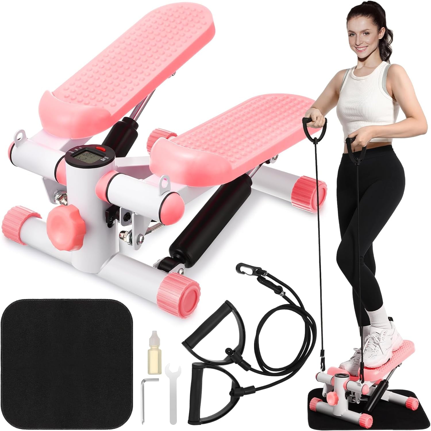 Steppers for Exercise Fitness Stair Stepper with 300 lb Loading