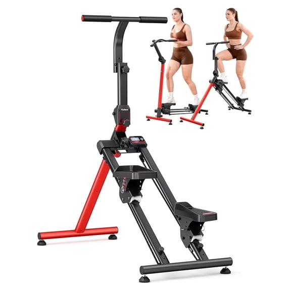 Steppers for Exercise at Home, Adjustable Stair Stepper with 3 Workout Modes,Folding Cardio Stair Master with Adjustable Handlebar&Oversized Pedal,90% Pre-Assembled Stair Climber with Caster Mat