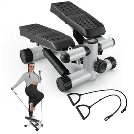 Steppers for Exercise Adjustable Pedal Height Stair Stepper with Resistance Bands Mini Stepper with 330LBS Capacity Hydraulic Fitness Stepper with
