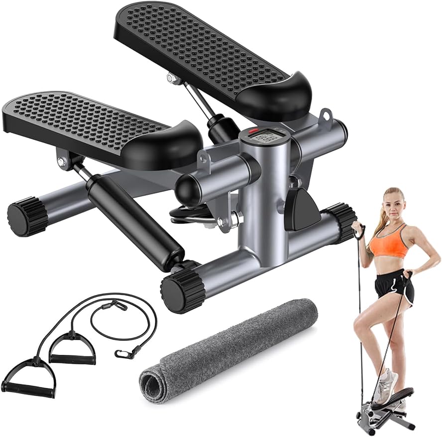 Steppers for Exercise at Home, Portable Mini Stair Stepper Machine for Workout, Hydraulic Twist