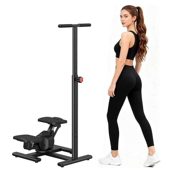 Steppers for Exercise, Stepper Machine with Handlebar, Mini Stepper with 300LBS Loading Capacity,Full Body Cardio Equipment,360 Rotatable Fitness Stepper with LCD Monitor