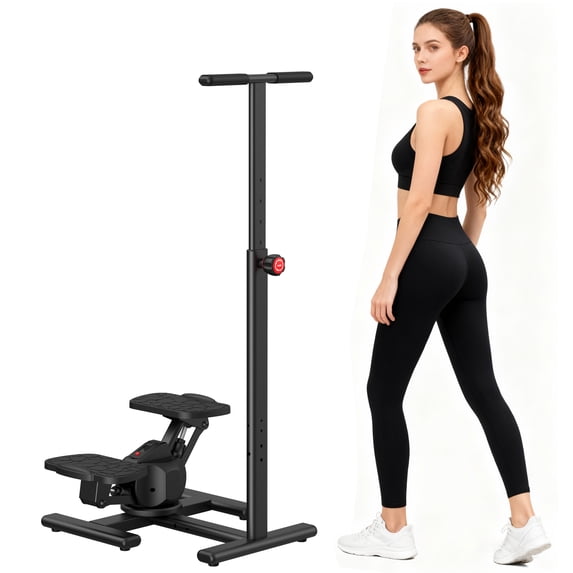 Steppers for Exercise,Twist Stepper Machine with Handlebar, Mini Stepper with 300LBS Loading Capacity,Full Body Cardio Equipment,360° Rotatable Fitness Stepper with LCD Monitor