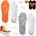 thumbnail image 1 of Steppers Insoles for Men Women, 2 Pairs Massage Cushion Insoles, Breathable Memory Foam Orthopedic Insoles with Arch Support (Orange*1+ Gray*1, Men 9-10.5 / Women 10.5-12), 1 of 7
