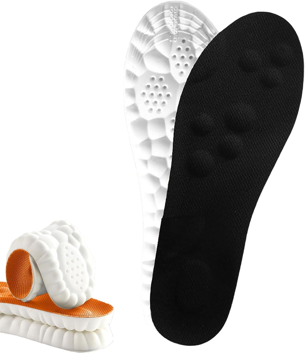 Cloud Soles Comfort Insoles – Men's & Women's Memory Foam Shoe Steppers With Arch Support (Women's 5-8.5 / Yellow)