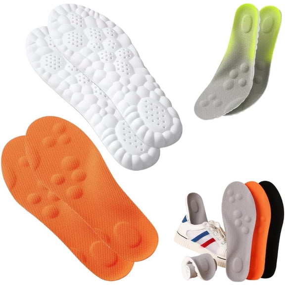 Steppers Insoles for Men and Women, 2026 New Cloud Insoles with Arch Support, 4D Memory Foam Insole, Breathable and Comfortable Shoe Inserts, Trim to Fit All Shoe Types