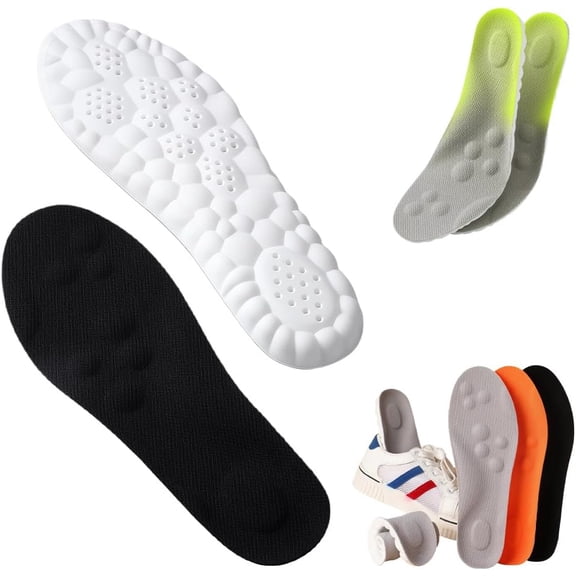 Steppers Insoles for Men and Women, 2026 New Cloud Insoles with Arch Support, 4D Memory Foam Insole, Breathable and Comfortable Shoe Inserts, Trim to Fit All Shoe Types
