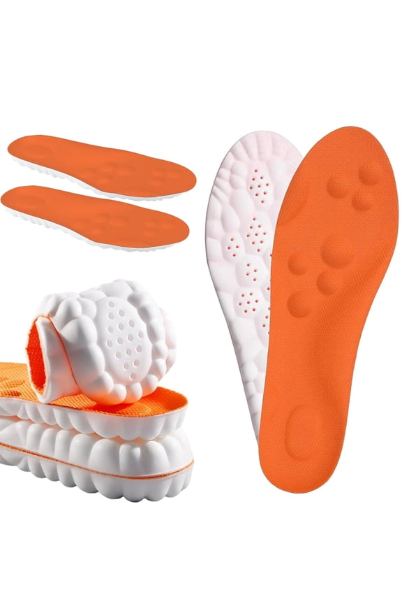 Steppers Insoles for Men and Women, 4D Memory Foam Cloud Insoles with Arch Support, Anti-Fatigue Comfort, Shock Absorption Soles and Foot Pain Relief, Trim to Fit All Shoe Types (for Women 5-8.5)