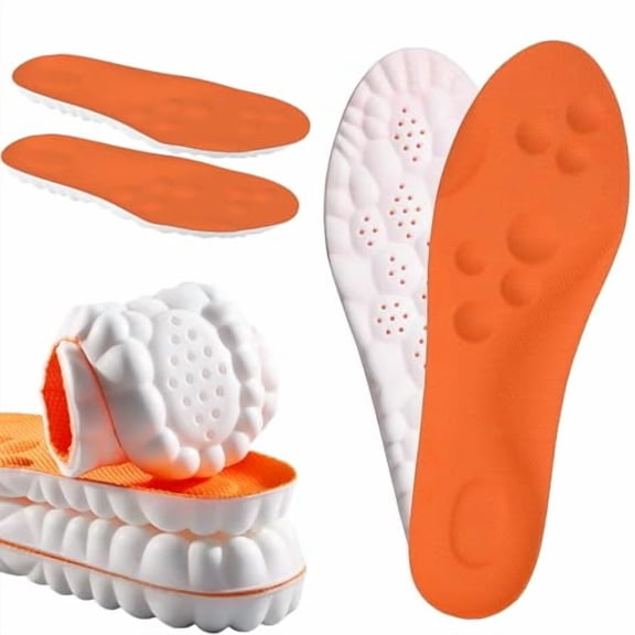 Steppers Insoles for Men and Women, 4D Memory Foam Cloud Insoles with Arch Support, Anti-Fatigue Comfort, Shock Absorption Soles and Foot Pain Relief, Trim to Fit All Shoe Types (for Women 5-8.5)