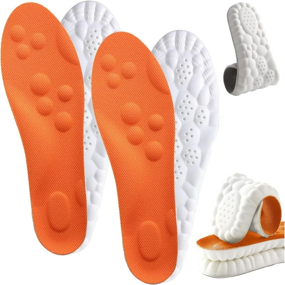 Steppers Insoles for Men Women,2026 New 4D Memory Foam Cloud Insoles,Arch Surpport & Fits All Shoe Types