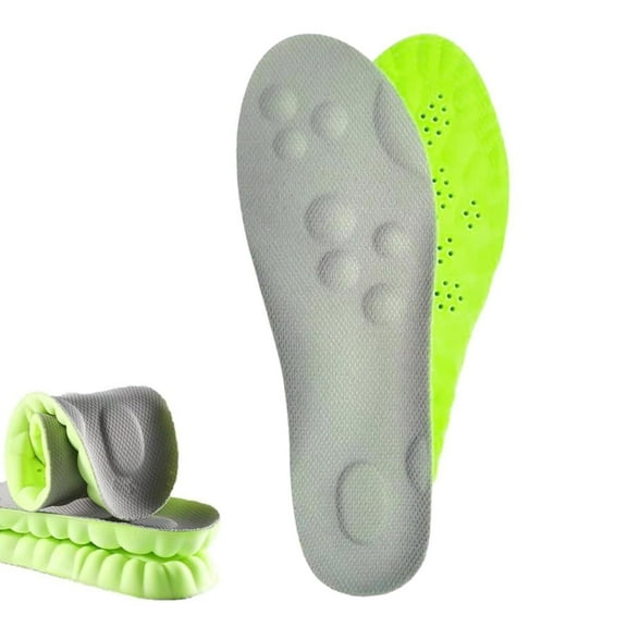 Steppers Insoles for Men Women, 4D Cloud Comfort Memory Foam Inserts with Arch Support & Breathable Cushions for All Shoes