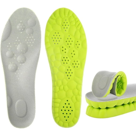 Steppers Insoles for Men and Women, 4D Memory Foam Shoe Insole with Arch Support - 2 Pairs