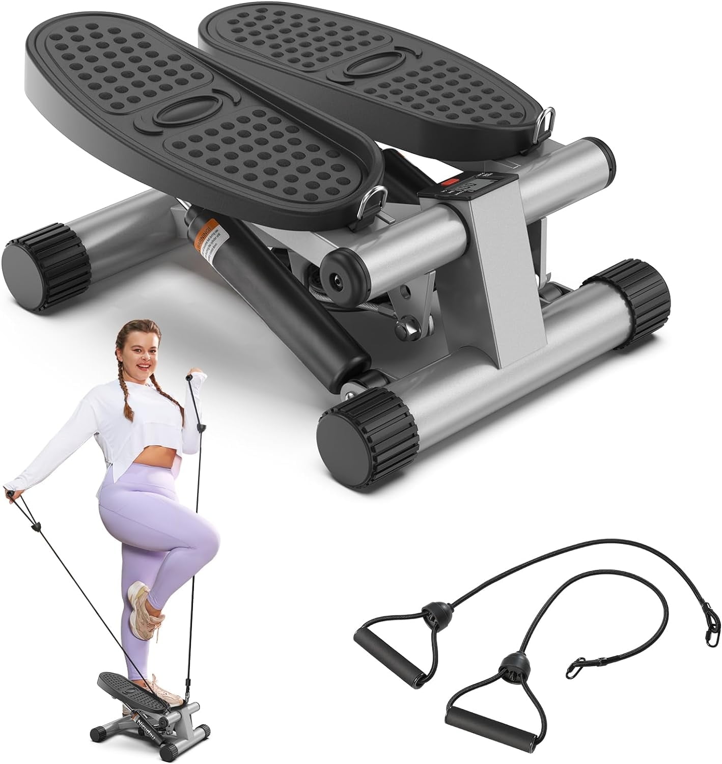 Steppers for Exercise, Stair Stepper with Resistance Bands, Mini ...