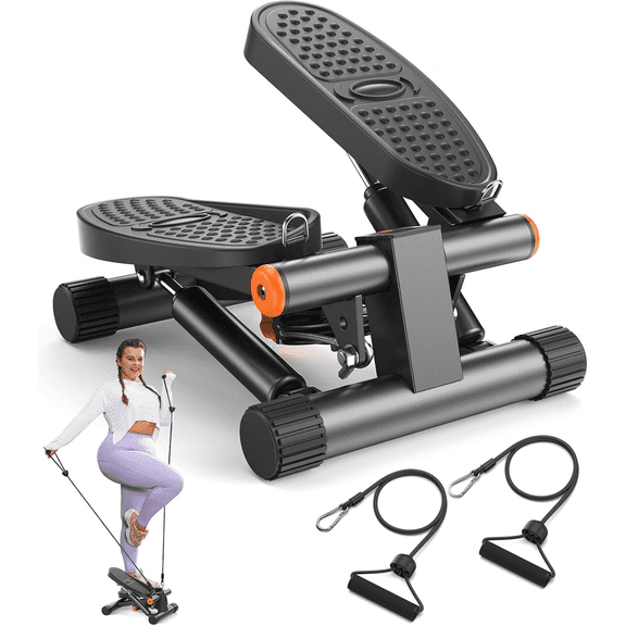 Steppers for Exercise, Stair Stepper with Resistance Bands, Mini Stepper with 30